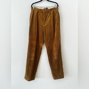 Polo Ralph Lauren golden brown corduroy pleated trousers Andrew pant